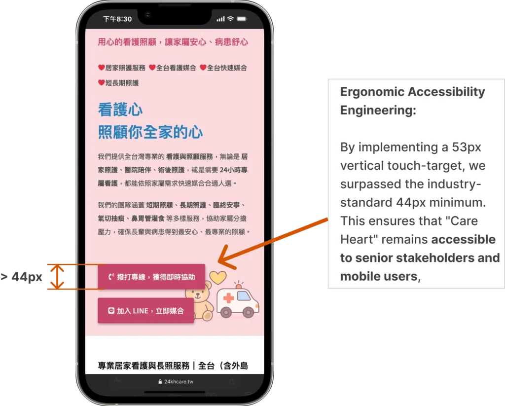 Ergonomic Accessibility Engineering: UI optimization featuring high-readability typography and oversized touch-targets for senior stakeholders.